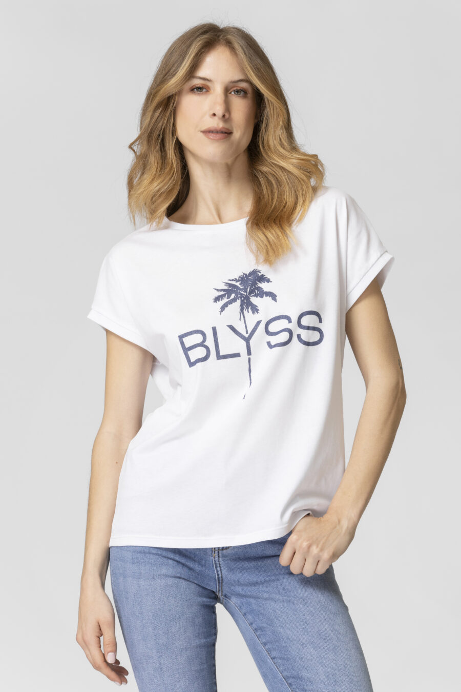 ΛΕΥΚΟ T-SHIRT ΜΕ ΣΤΑΜΠΑ - Image 2
