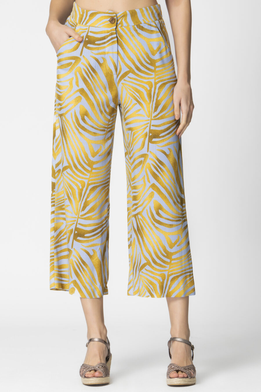ΓΥΝΑΙΚΕΙΟ ΠΑΝΤΕΛΟΝΙ CULOTTE ΜΕ TROPICAL PRINT - Image 2