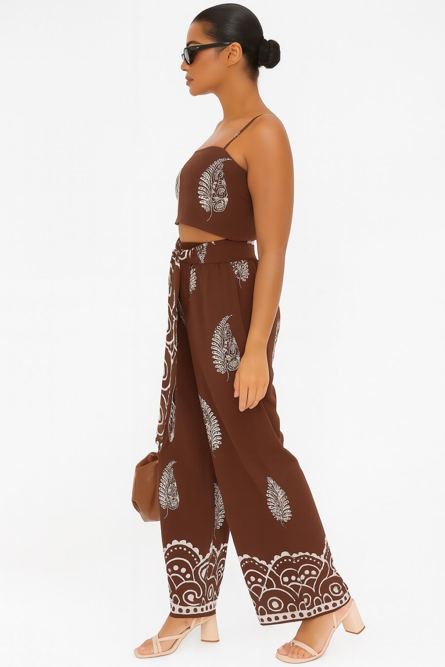 ΓΥΝΑΙΚΕΙA ΨΗΛΟΜΕΣH ΠΑΝΤΕΛΟΝA ΜΕ BOHO ΣΧΕΔΙΑ - Image 2